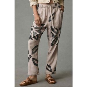 Pilcro Anthropologie Betty Drawstring Linen Pants